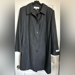 NWT Elisabeth by Liz Claiborne Plus Size Charcoal Gray Coat Size 16W